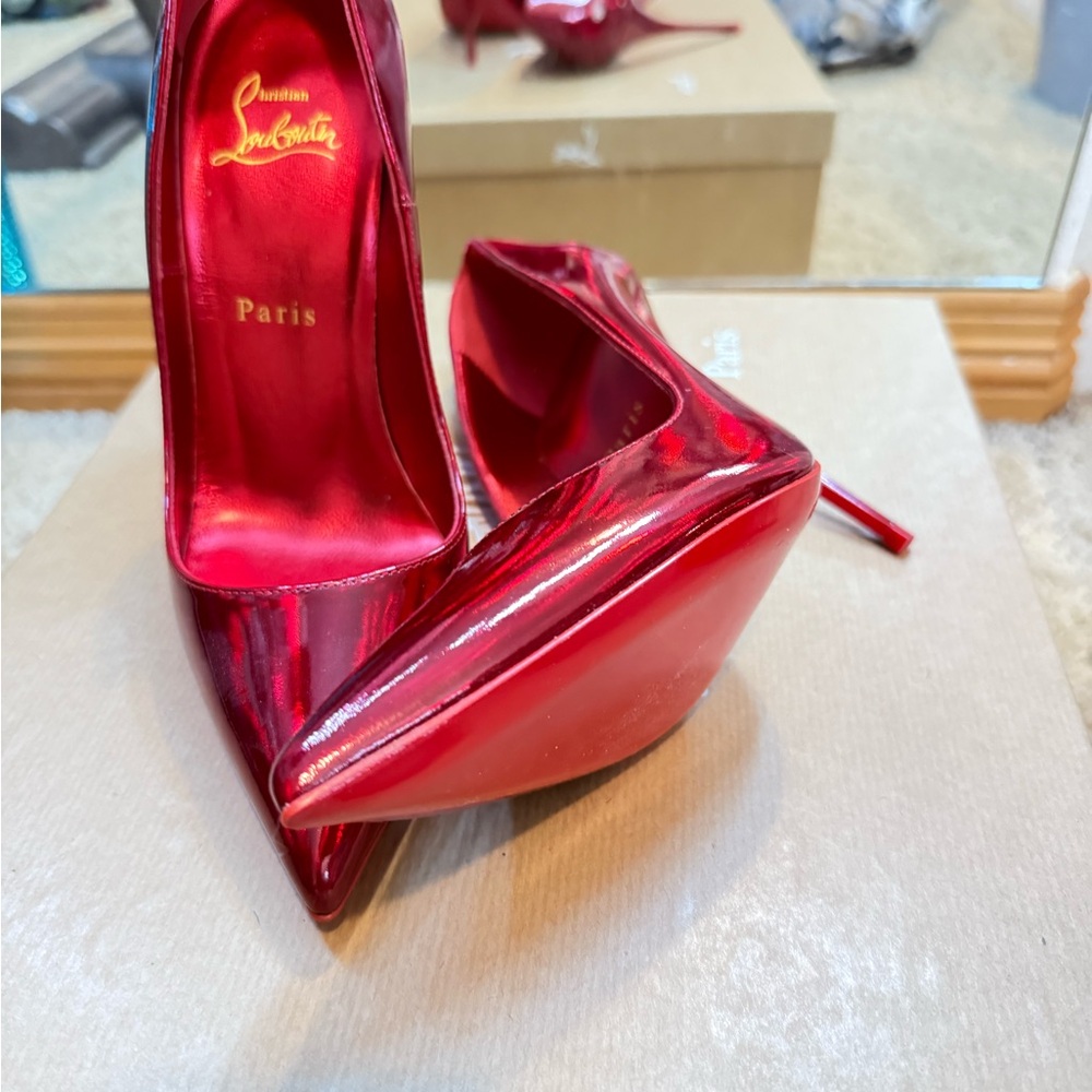 Christian Louboutin Shiny Red Stiletto Pumps